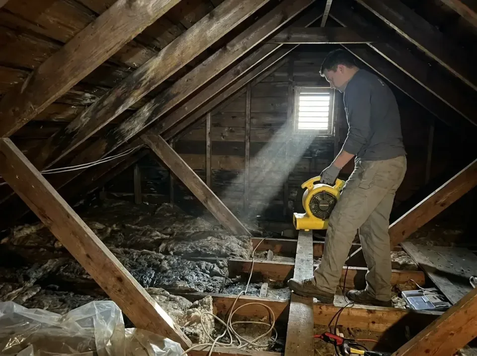 attic-water-damage-drying-proc-007 — frequently asked questions, Emergency Water Extraction & 24/7 Flood Response in New Ibe…